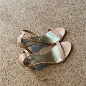 Cream colored stilettos heels